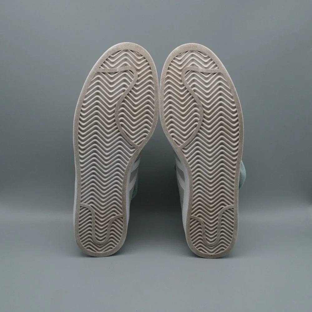 Adidas Campus Mens 11.5 Ash Green White Suede Sneakers DB0982